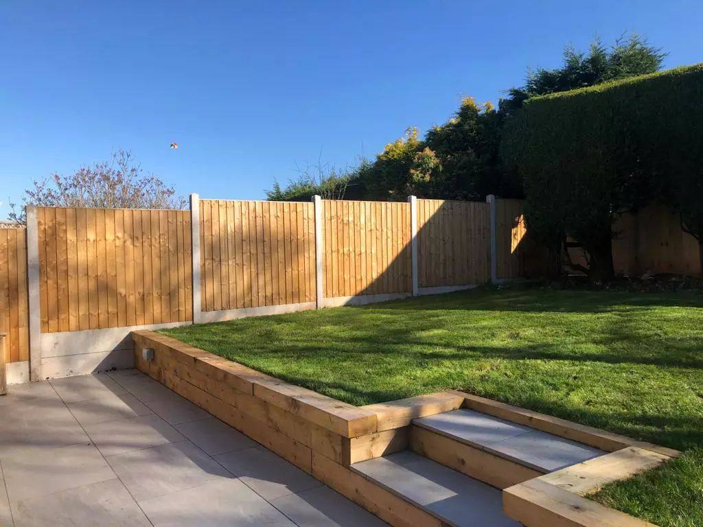 Clean garden fencing and sleepers